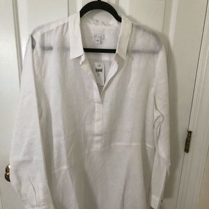 White linen tunic J Jill